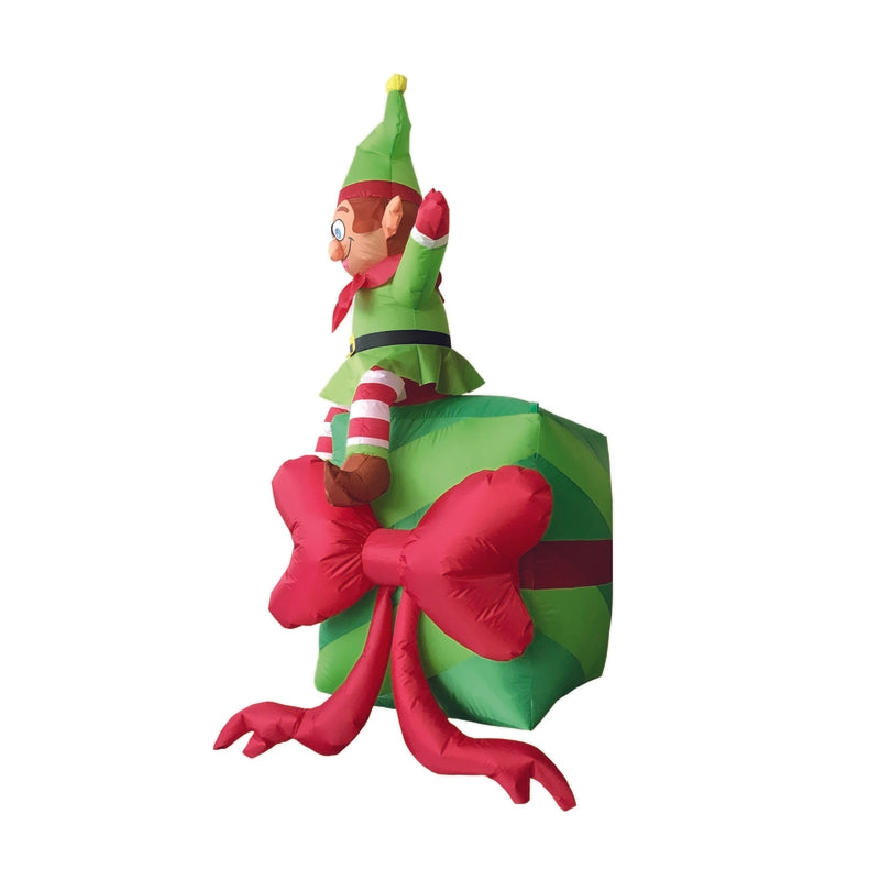 Celebrations 6 ft. Elf With Presents Inflatable