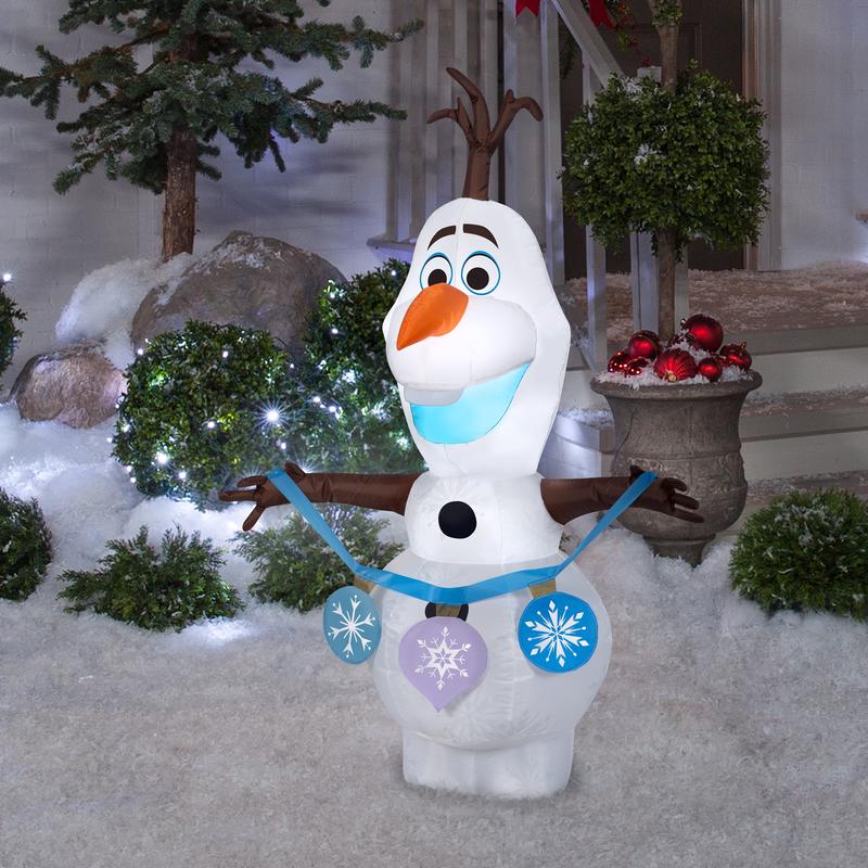 Gemmy LED Frozen 3.5 ft. Frozen 2 Olaf Ornament String Inflatable