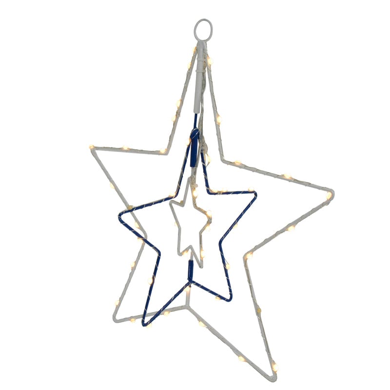 Celebrations LED Clear/Warm White 12 in. Star Hanging Decor