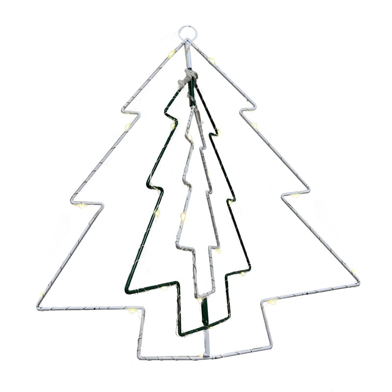 Celebrations LED Clear/Warm White 12 in. Tree Hanging Decor