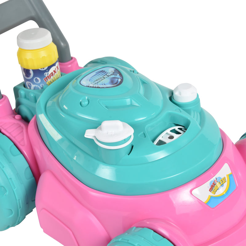 Maxx Bubbles Bubble N Go Mower Plastic Pink 1 pc