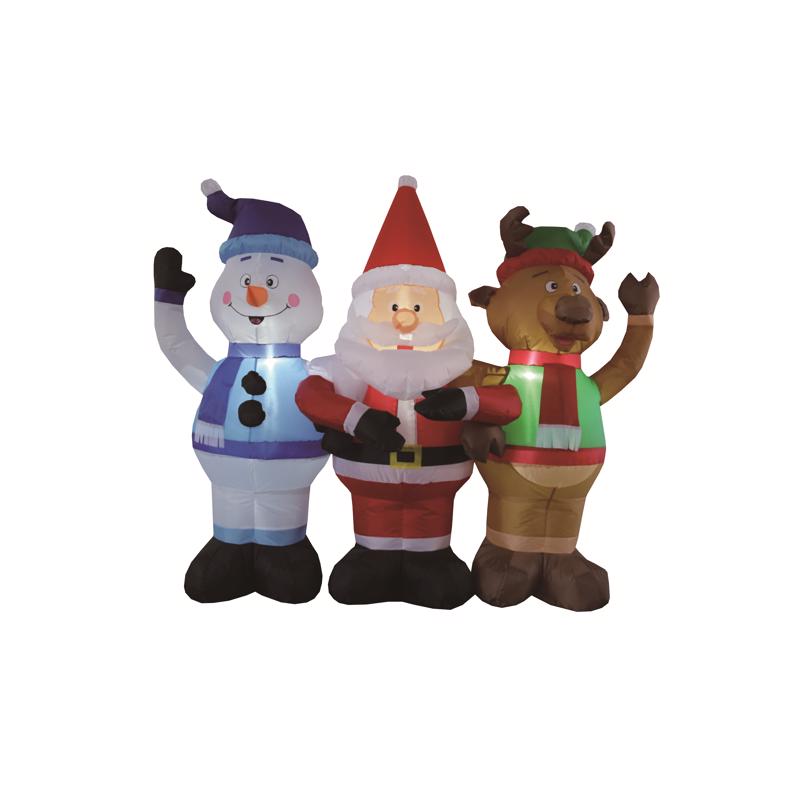 Celebrations 6 ft. Santa/Snowman/Deer Trio Inflatable