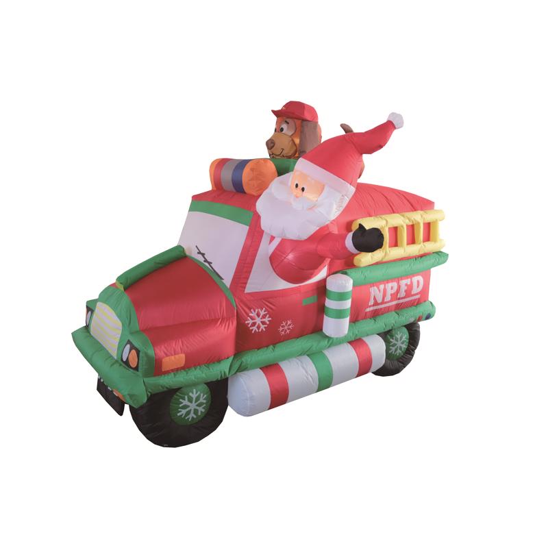 Celebrations 7.5 ft. Firetruck w/ Puppy Inflatable