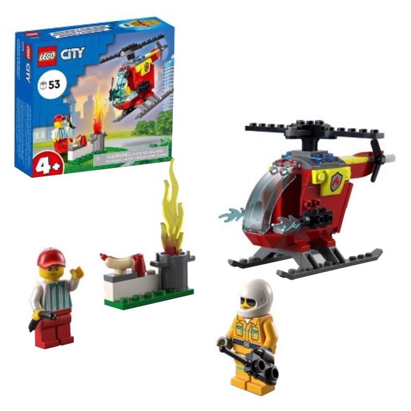 LEGO City Fire Helicopter Plastic Multicolored 53 pc