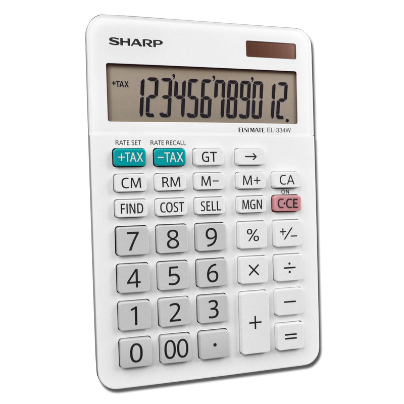 Sharp EL-334WB Business Calculator, White 4.0