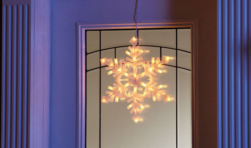 Impact Innovations 17 in. Snowflake Silhouette Hanging Decor