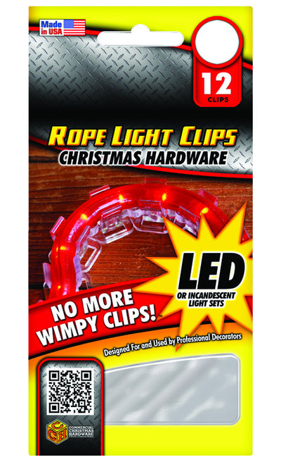 Commercial Christmas Hardware 1.38 in. Rope Light Clips Accessory