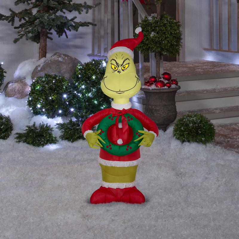 Gemmy Airblown 3.5 ft. Santa Grinch Inflatable