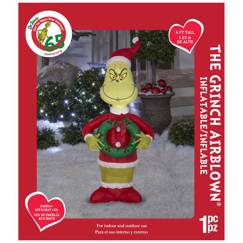 Gemmy Airblown 3.5 ft. Santa Grinch Inflatable