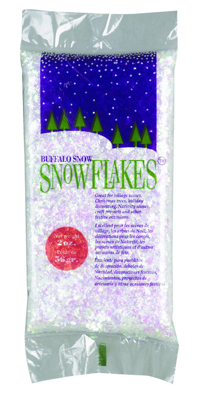 Buffalo White Snow Flakes Indoor Christmas Decor 12 in.