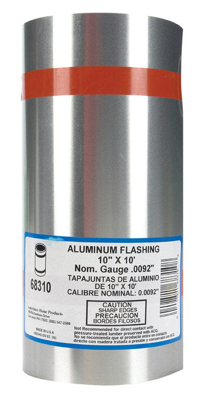 Amerimax 10 in. W X 10 ft. L Aluminum Roll Flashing Silver 