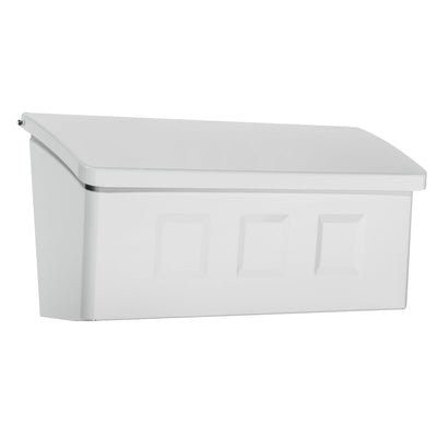 Architectural Mailboxes Wayland Contemporary Galvanized Steel Wall Mount White Mailbox 