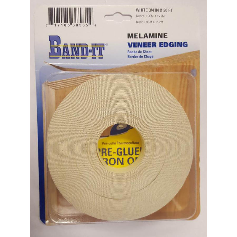 Band-It .030 in. X 3/4 in. W X 50 ft. L White Melamine Veneer Edging 