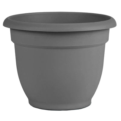 Bloem Ariana 13.7 in. H X 17.6 in. W X 16 in. D Plastic Planter Charcoal 