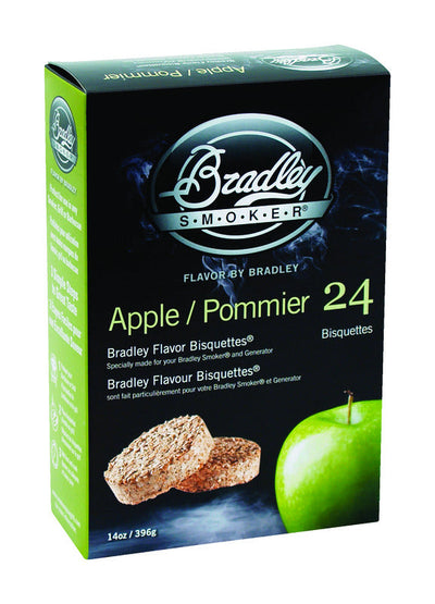 Bradley Smoker All Natural Maple All Natural Wood Bisquettes 24 pk Bradley Smoker All Natural Apple All Natural Wood Bisquettes 24 pk 