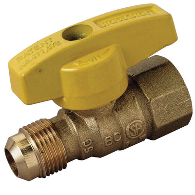 BrassCraft Magne Flo 1/2 in. Flare X 1/2 in. FIP Brass Gas Valve 