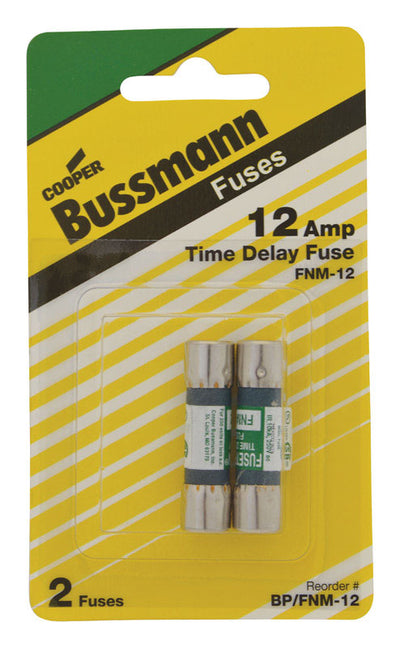 Bussmann 12 amps Dual Element Time Delay Fuse 2 pk 