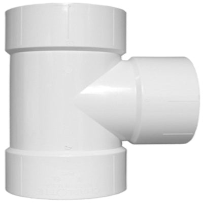 Charlotte Pipe Schedule 40 3 in. Hub X 3 in. D Hub PVC Vent Tee 1 pk 