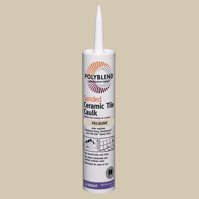 Custom Building Products Polyblend Natural Gray Siliconized Acrylic Tile Caulk 10.5 oz Custom Building Products Polyblend Bone Siliconized Acrylic Tile Caulk 10.5 oz 