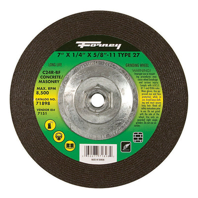 Dare Top'R Electric-Powered T-Post Safety Top Yellow Forney 7 in. D X 5/8 in. in. Masonry Grinding Wheel 