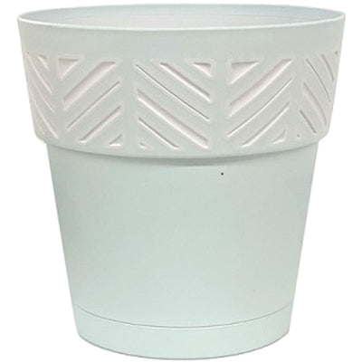 Deroma Mosaic 9.85 in. H X 10 in. D Resin Vaso Save Planter Mint 