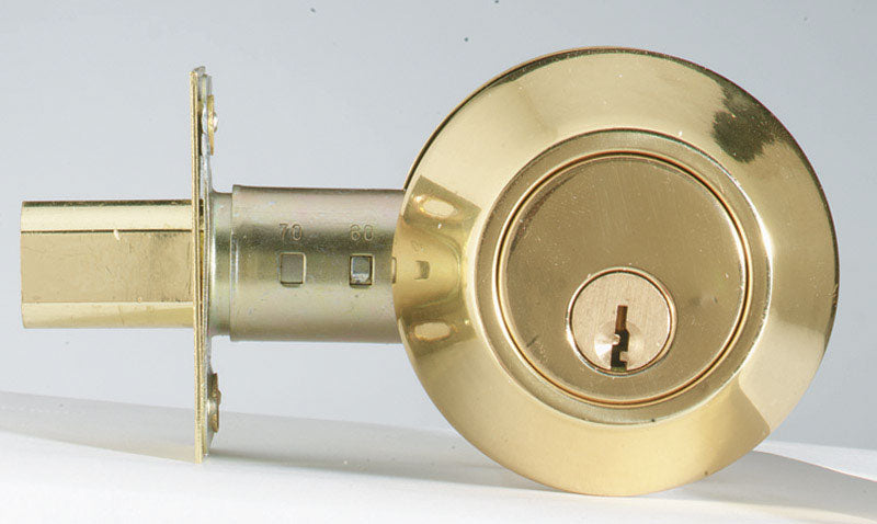 Dremel 1/4 in. X 1-1/2 in. L Aluminum Oxide Grinding Stone 2 pk Home Plus Polished Brass Brass Single Cylinder Deadbolt 