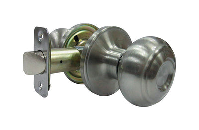 Faultless Fancy Mushroom Satin Nickel Passage Door Knob Right Handed 