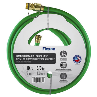 Flexon 5/8 in. D X 10 ft. L Medium Duty Leader Hose Green 