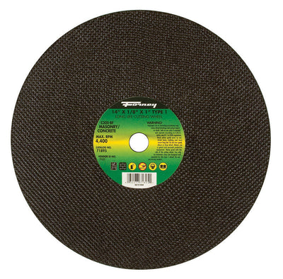 Forney 14 in. D X 1 in. Silicon Carbide Masonry/Asphalt Cutting Wheel 1 pc 