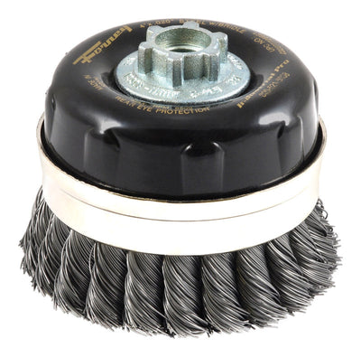 Forney 4 in. D X 5/8 in. Knotted Steel Cup Brush 8500 rpm 1 pc 