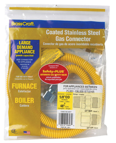 Forney 4 in. D X 5/8 in. Zirconia Aluminum Oxide Flap Disc 36 Grit 1 pc BrassCraft Safety+Plus 3/4 in. MIP X 3/4 in. D FIP 48 in. Stainless Steel Gas Connector 