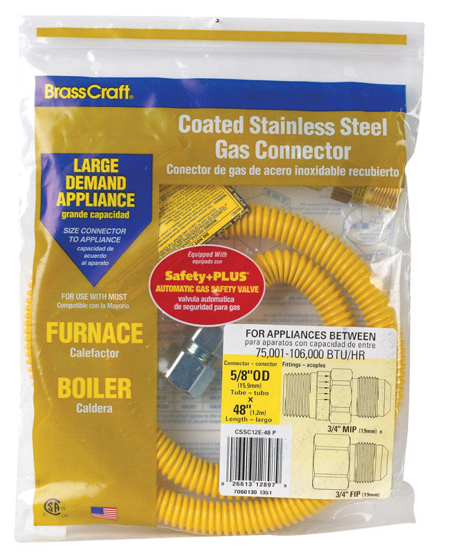 Forney 4 in. D X 5/8 in. Zirconia Aluminum Oxide Flap Disc 36 Grit 1 pc BrassCraft Safety+Plus 3/4 in. MIP X 3/4 in. D FIP 48 in. Stainless Steel Gas Connector 