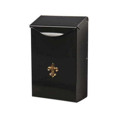 Gibraltar Mailboxes City Classic Galvanized Steel Wall Mount Black Mailbox 