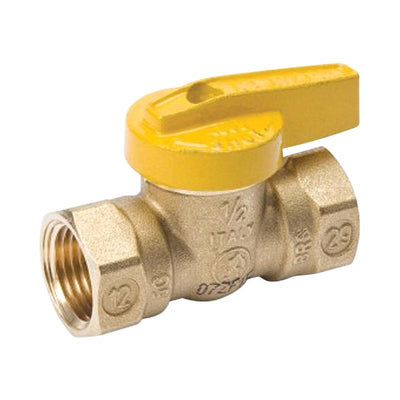 Homewerks 1/2 in. Brass FIP Gas Ball Valve 