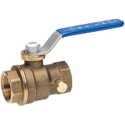 Homewerks 3/4 in. Brass FIP Ball Valve with Drain Full Port 