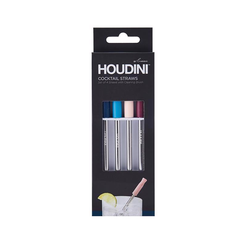 Houdini Assorted Stainless Steel/Silicone Cocktail Straws 