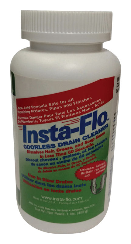 Insta-Flo Crystals Drain Cleaner 1 lb 