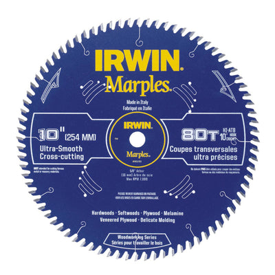 Irwin Marples 10 in. D X 5/8 in. Woodworking Carbide Circular Saw Blade 80 teeth 1 pk 