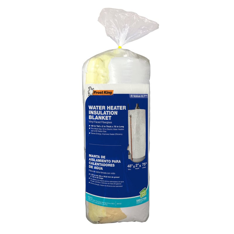 K&S 3/8 in. D X 12 in. L Stainless Steel Unthreaded Rod Frost King 48 in. X 75 in. L Fiberglass/Vinyl Water Heater Insulation 