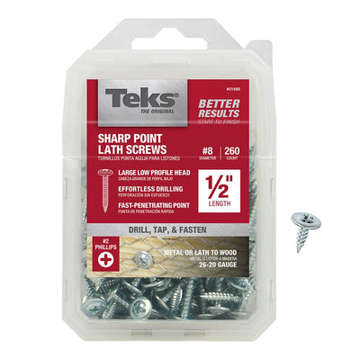 Kwikset Cameron Satin Nickel Dummy Knob Right or Left Handed Teks No. 8 X 1/2 in. L Phillips Truss Head Lath Screws 260 pk 