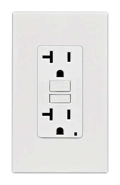 Leviton 20 amps 125 V White GFCI Outlet 5-20R 1 pk 