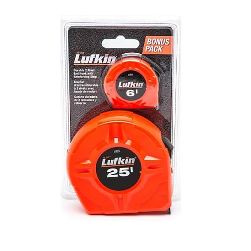 Lufkin 25 and 6 ft. L Tape Measure Set 2 pk 