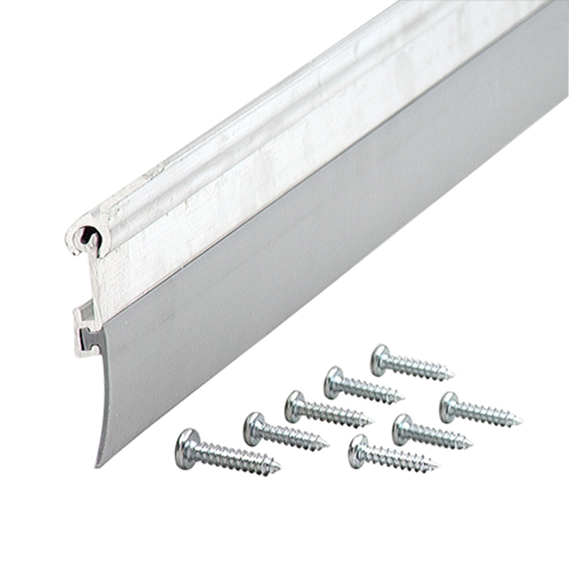 M-D Silver Aluminum/Vinyl Sweep For Garage Doors 3 in. L 