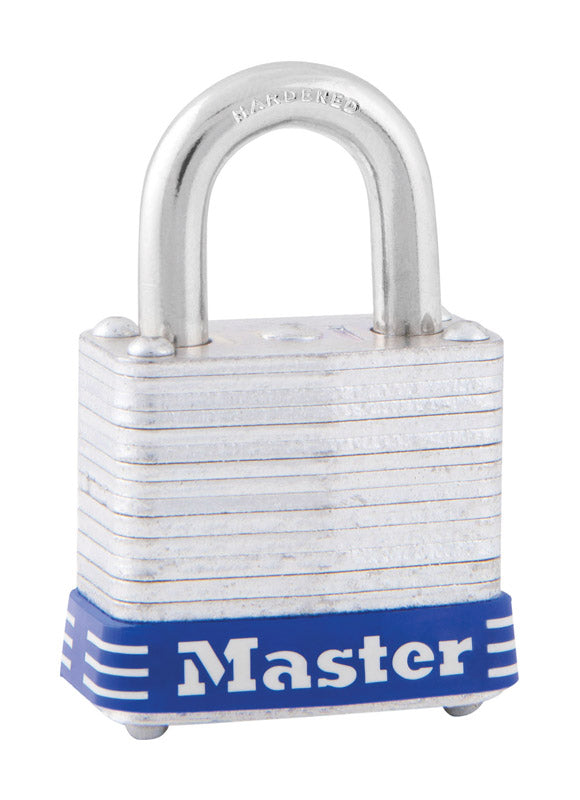 Master Lock 1 in. H X 11/16 in. W X 1-1/8 in. L Laminated Steel 4-Pin Cylinder Padlock 