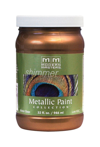 Modern Masters Shimmer Satin Copper Penny Metallic Paint 1 qt Modern Masters Shimmer Satin Statuary Bronze Metallic Paint 1 qt 
