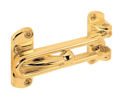 National Hardware 1/8 in. W X 6 in. L Black Steel Spear T Hinge 1 pk Prime-Line 2-1/2 in. H X 3-7/8 in. L Brass-Plated Metal Door Guard 