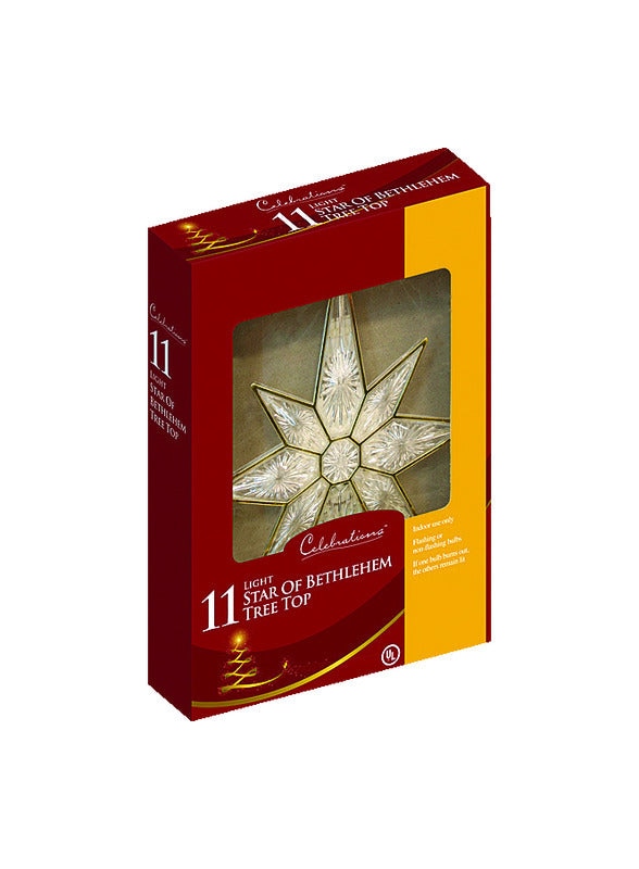 National Hardware 8 in. H X 1/8 in. W X 12 in. L Black Steel T-Plate Celebrations White Star of Bethlehem Indoor Christmas Decor 12 in. 