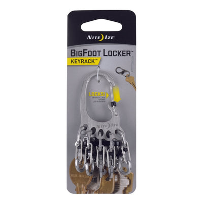 Nite Ize BigFoot Locker 2 in. D Stainless Steel Silver Carabiner Key Chain 