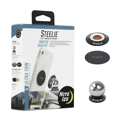 Nite Ize Squeeze Black/Gray Phone Mount Dash Kit For MagSafe Phones, Cases and Wireless Chargers 1 p Nite Ize Steelie Black Ultra Strong Dash Kit For All Mobile Devices 