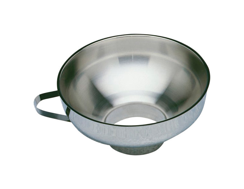 Norpro Silver Stainless Steel Wide Mouth Funnel With Handle 